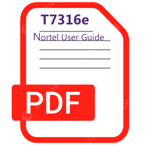 Nortel User Guide T7316e